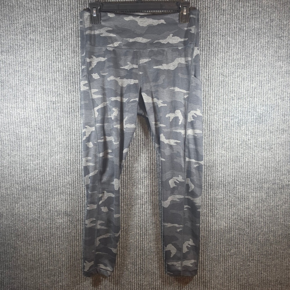 Athleta Ultimate Camo 7/8 Tight Women Medium Grey Excellent Activewear Leggings